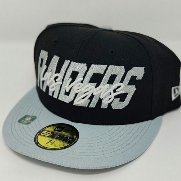 New Era 59FIFTY Las Vegas Raiders 2022 NFL Draft Day Hat 7 1/2 - Picture 5 of 6